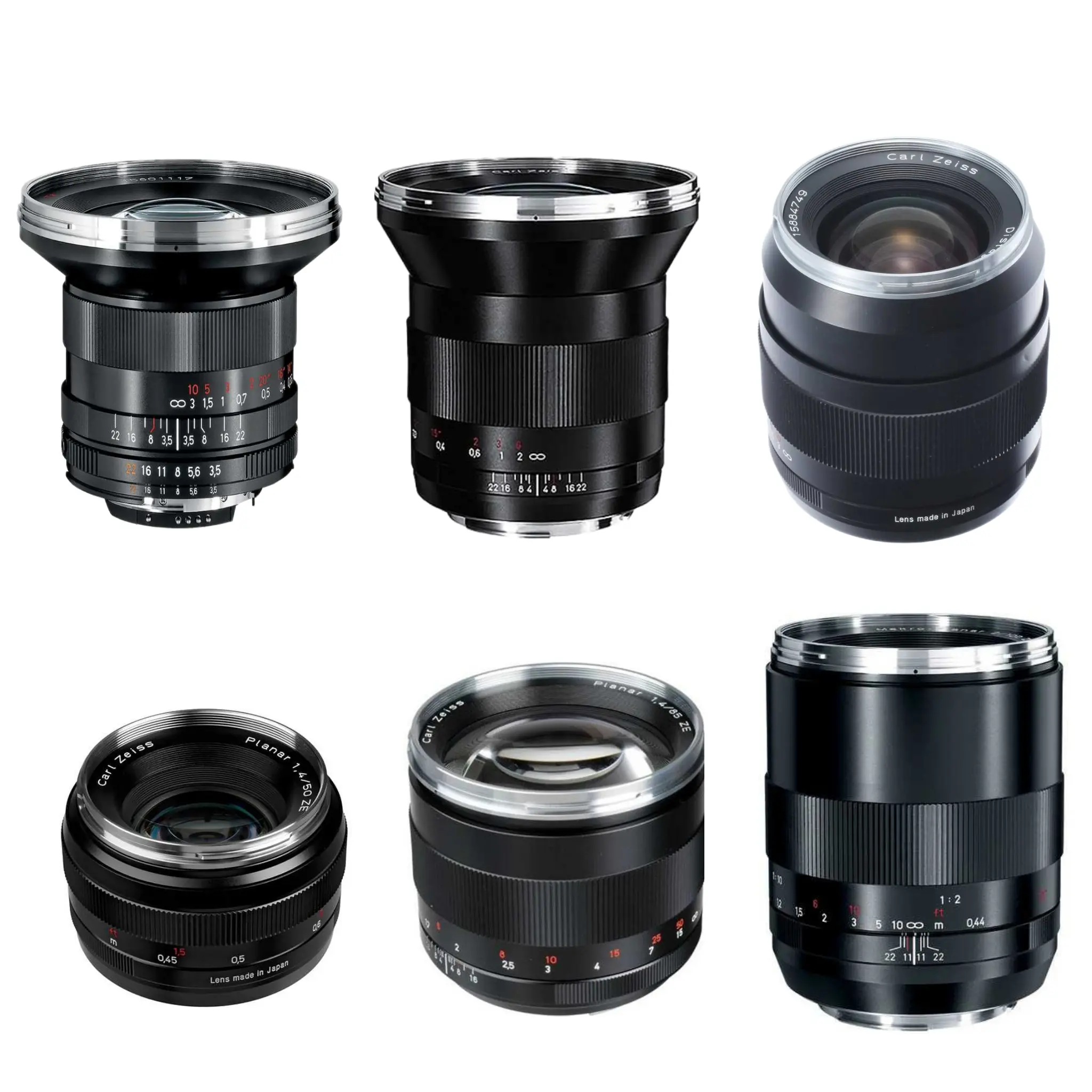 طقم عدسات كارل زايس متوافق مع كاميرات كانون ef