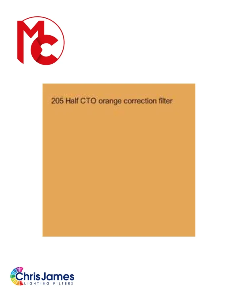 Chris james lighting filter 205 HALF CT ORANGE