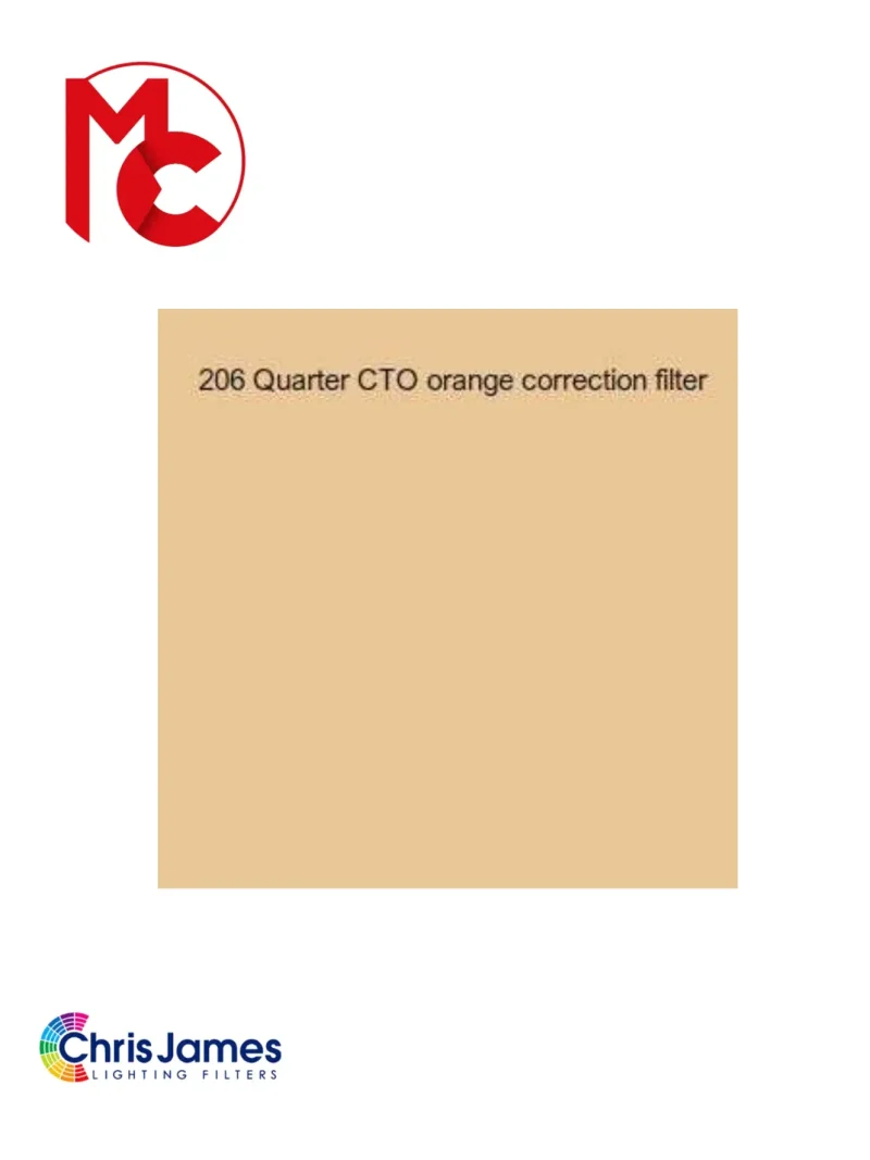 Chris james lighting filter 206 QUARTER CT ORANGE