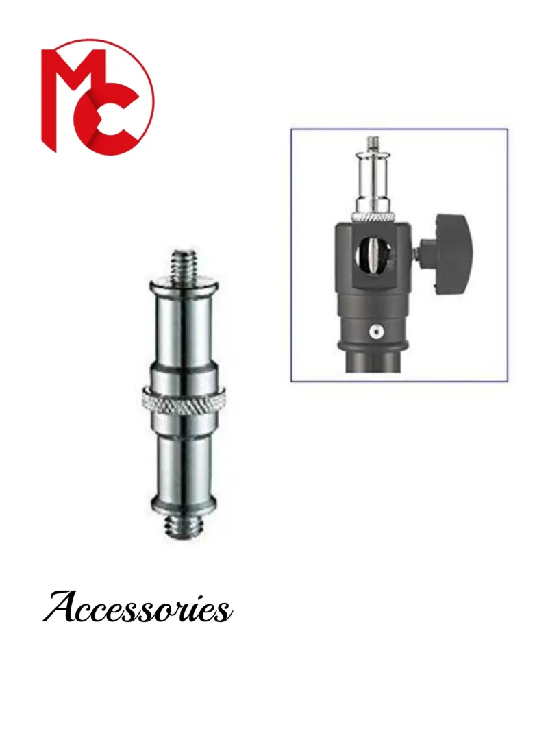 Standard 1/4 To 3/8 Inch Spigot Stud Adapter Camera Screw