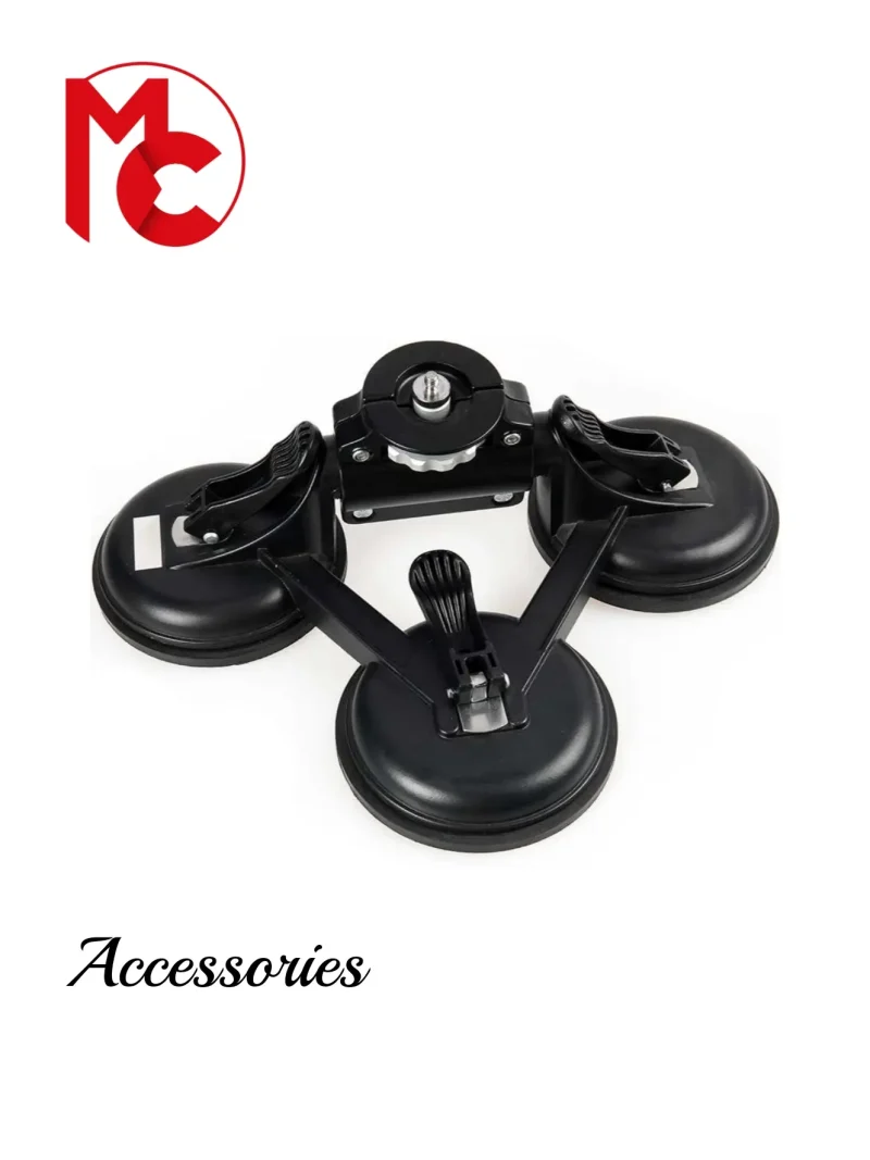 HEAVY DUTY TRIPLE SUCTION CAR AND GLASS MOUNT FOR DSLR CAMCORDERS UP TO 60KG CAPACITY