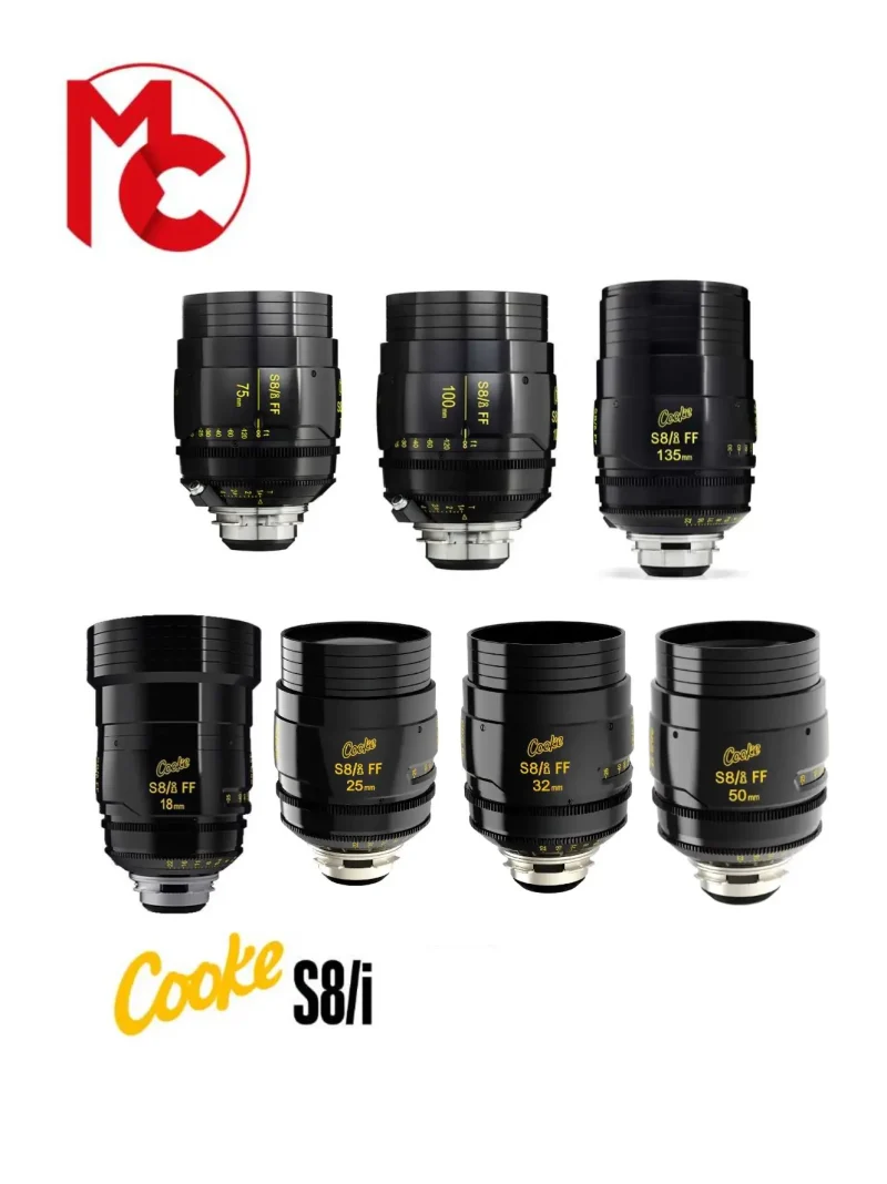 Cooke s8i FF lenses kit ( 18 - 25 - 32 - 50 - 75 - 100 - 135 )
